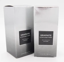 (2) Bath & Body Works Men's Collection GRAPHITE Cologne Fragrance 3.4oz New Lot