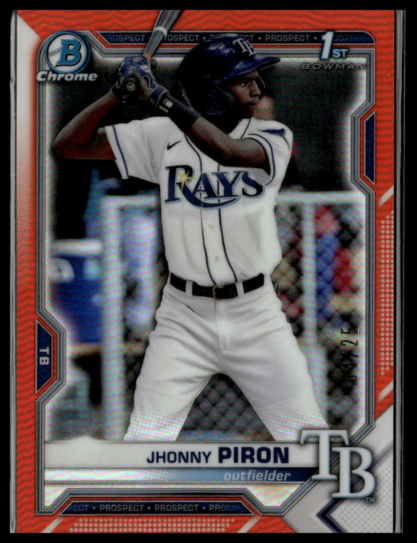 2021 Bowman Chrome #BCP-239 Jhonny Piron Prospects Orange Refractor #/25
