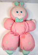 Vrg 1989 Fisher Price Pink Slumber Babies Bunny Doll Cloth Plush 11" Nice