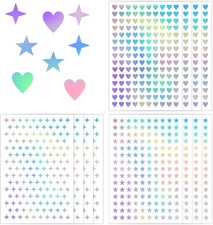 1800pcs Mini Holographic Stickers, Glitter Foil Shiny Small Stickers Self