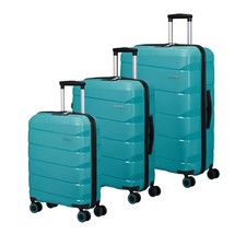 Image of American Tourister Air Move 3 Piece Luggage Set in Teal, Used