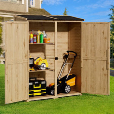 Waterproof Outdoor Storage Cabinet with Lockable Doors and 2 Shelves
