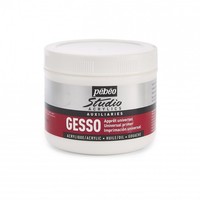 Pebeo Studio Acrylic Hilfsstoffe Gips Farbe Grundierung Weiß 500Ml