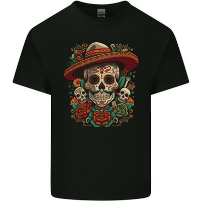 Los Muertos Sugar Skull Tag Der Toten Kinder T-Shirt Kinder