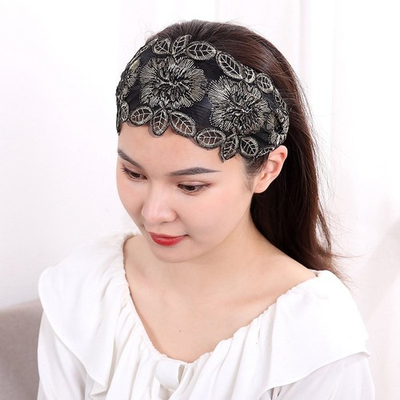 #ad Womens Headband Wide Edge Hairpin Lace Toothed Cover Gray Pressure Hair Band $11.12