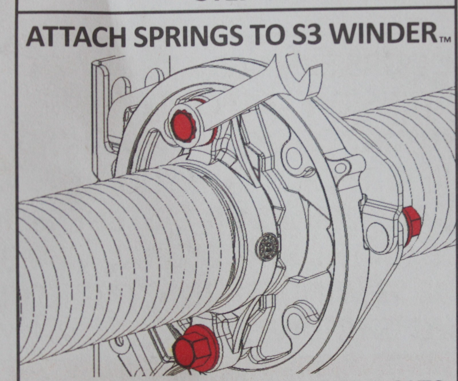 S3 Spring Winder for Garage Door Torsion Springs with Bolts and ...