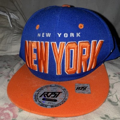 ROST Snapback Hat Blue Orange Adjustable Men City Sports