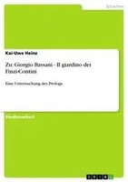 Kai-Uwe Heinz | Zu: Giorgio Bassani - Il Giardino Dei Finzi-Contini | Buch