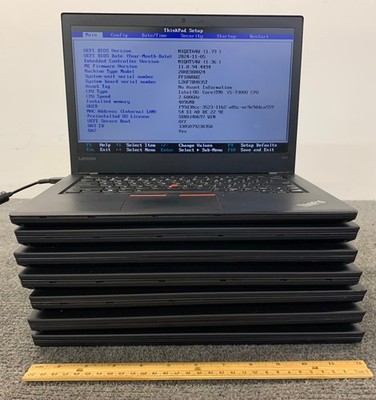 Lot of 7 Lenovo ThinkPad T470 14'' Laptops i5-7th, No RAM/Storage, Boots to BIOS