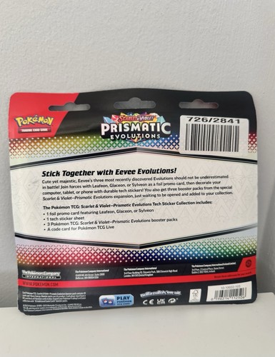 Pokemon TCG Prismatic Evolutions Tech Sticker Collection Glaceon | Brand New - Picture 3 of 3