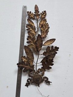 Branche Vermeil Décor Feuilles de Laurier et Chêne – Objet Ancien Vintage