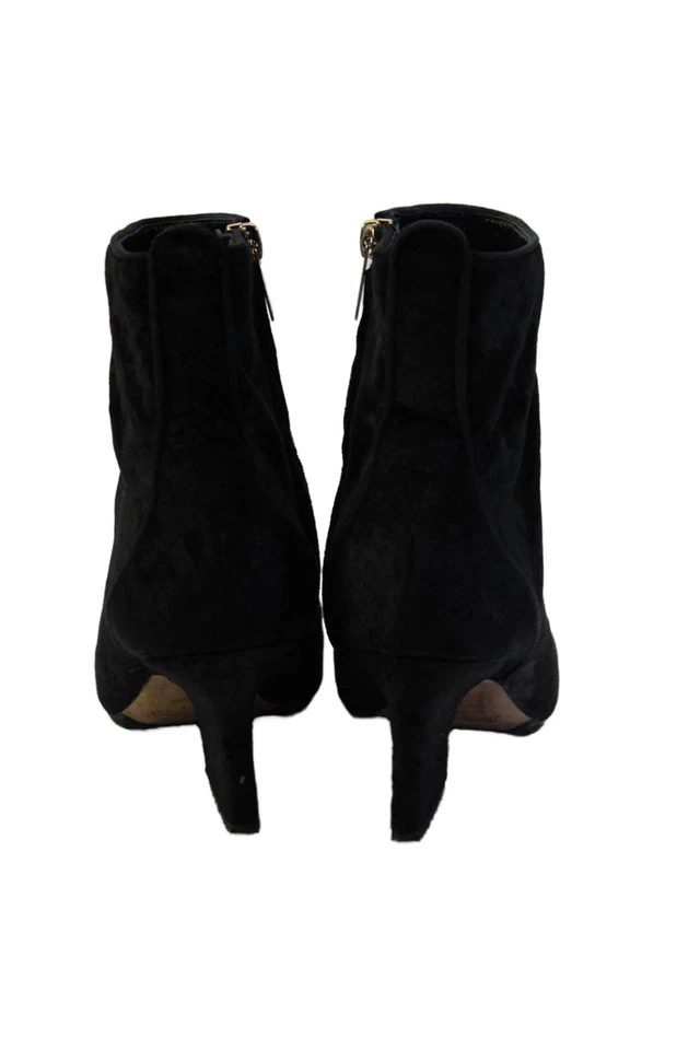 Jimmy Choo Womens Velvet Zip Up Medium Heel Ankle Boots Black Size 37 7 - Изображение 3 из 4