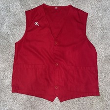 Authentic Target Employee Uniform Vest    Button Down, Plain Red Unisex, size M