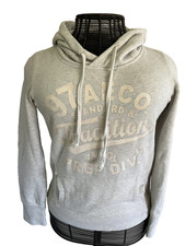 AMERICAN EAGLE Women's Light Heather Gray Graphic Hooded Sweatshirt Sz M