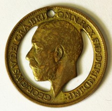 GREAT BRITAIN 1 Farthing 1912 - Bronze - Coin made into a pendant - 2284