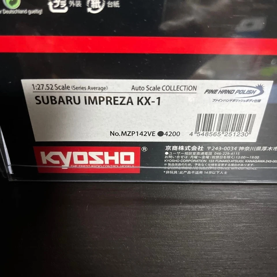 Kyosho Mini-Z Auto Scale Collection Subaru Impreza KX-1 MZP142VE - Image 2 of 2