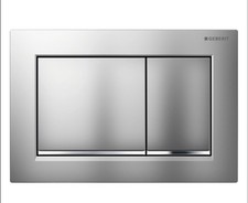 Geberit Omega 30  Flush Plate Dual Pneumatic matte chrome/chrome 