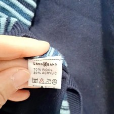 Lavant Men Blue Striped Knit Sweater - Size 100