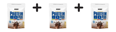 3 x Weider Protein 80 Plus (500g) Brownie Double-Choc (59,97 EUR/kg)