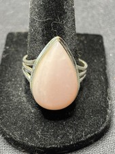 Pink Opal And Sterling Silver Statement Ring