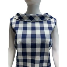 Talbots Womens 16 Navy White Gingham Buffalo ...