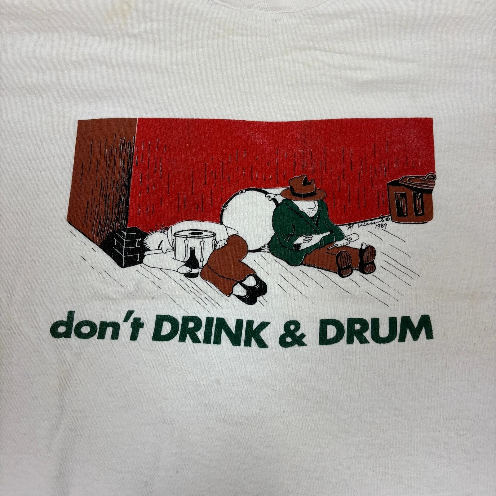 Don't Drink and Drum Vintage Band T-Shirt for Men