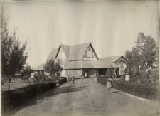 c.1880's PHOTO INDIA PAKISTAN KARACHI - ROAD UP TO RESIDENCE