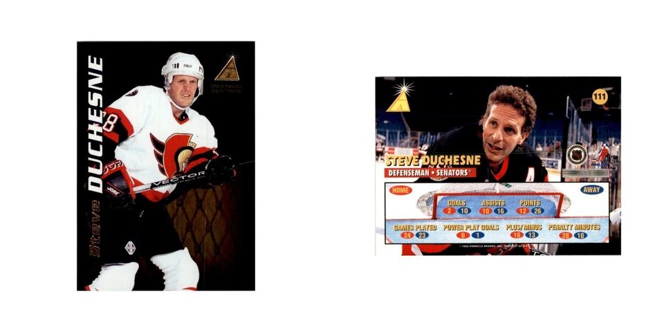 1995 Pinnacle  Zenith Edition Steve Duchesne Hockey Cards #111 - Image 3 of 3