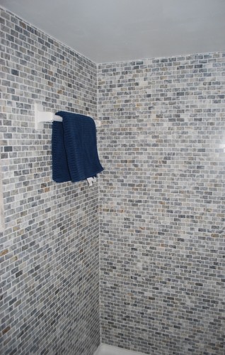 Gray Blue 1X2 Polished Marble Mosaic Tile Wall Backsplash Floor Kitchen Bath - Picture 3 of 4