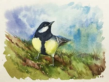  Chickadee Bird Watercolor Original Painting