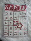 Metal Christmas Calendar, Santa's Coming Calendar, Primitives by Kathy