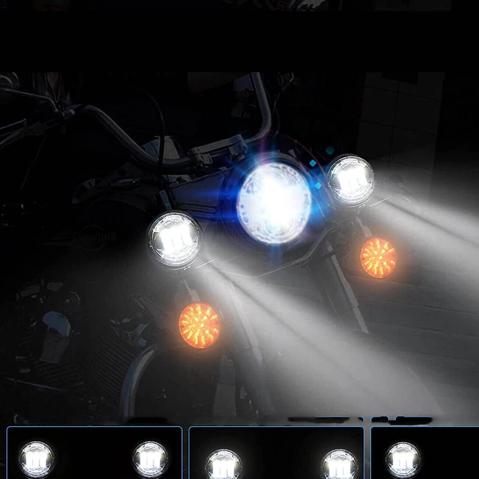 Barra de luz de paso LED para motocicleta y señales de giro para Honda VTX 1300 C R S RETRO Foto 4 de 4