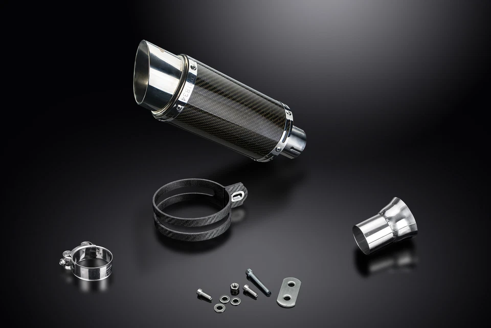 KTM 1290 Super Duke 2014-2019 Kit de silenciador de escape de carbono redondo de 8" sin cordones Foto 2 de 4