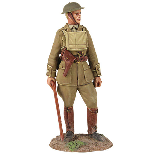BRITAINS SOLDIERS 23075 1916-18 British Infantry Officer Standing Walking Stick