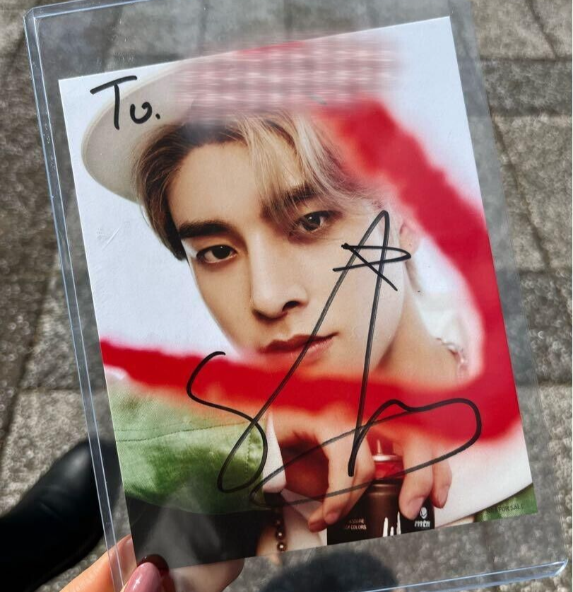 ENHYPEN JAKE autographed signed Photocard Sadame Japan 1st Album