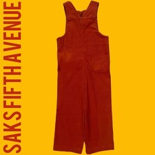 Girls Sleeveless Corduroy 1 Piece Front Zip Jumpsuit Sz 6 Saks NWT
