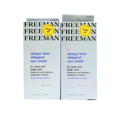Freeman Sleepy Time Whipped Eye Mask 0.5 oz ea ( 2 BOXES  for tired & puffy eyes