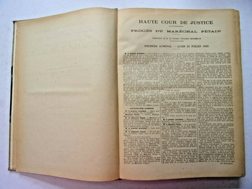 Procès du Maréchal Pétain. Comte rendu in extenso des audiences. 1945 - Picture 4 of 7