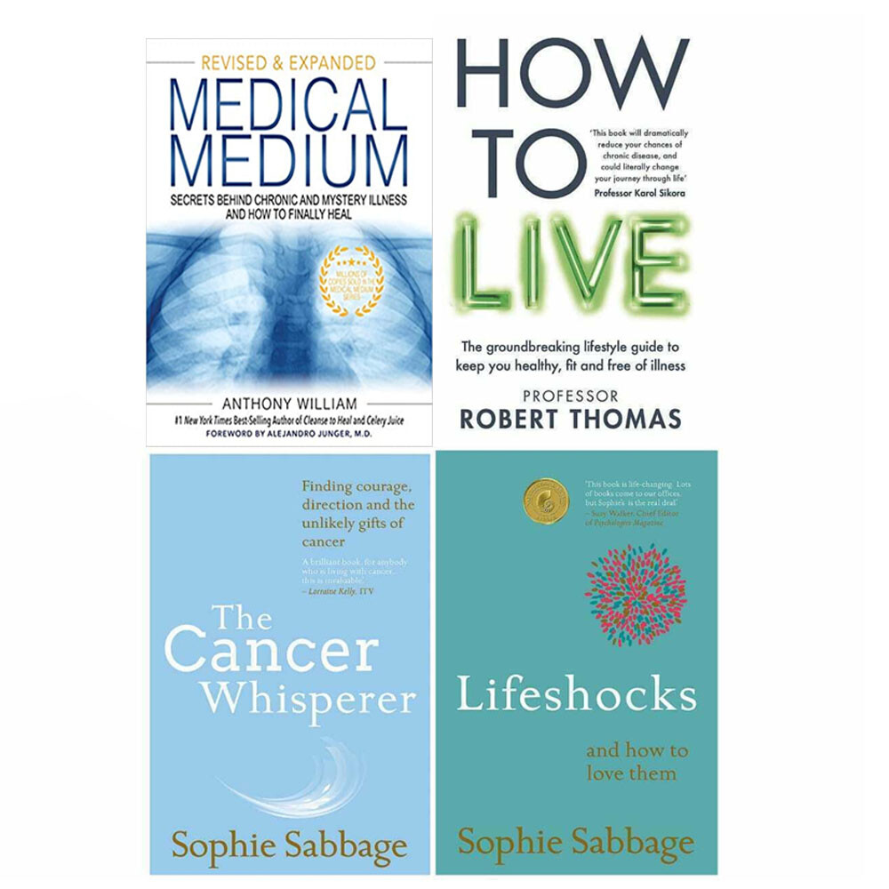 Medical Medium,How to Live,Cancer Whisperer,Lifeshocks 4 Books Collection Set