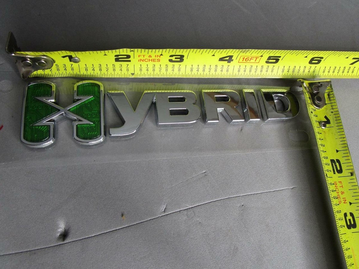 Set Of 5 Genuine GM GMC Hybrid X Chrome Green Emblem Badges – Trunk Logo 25798870