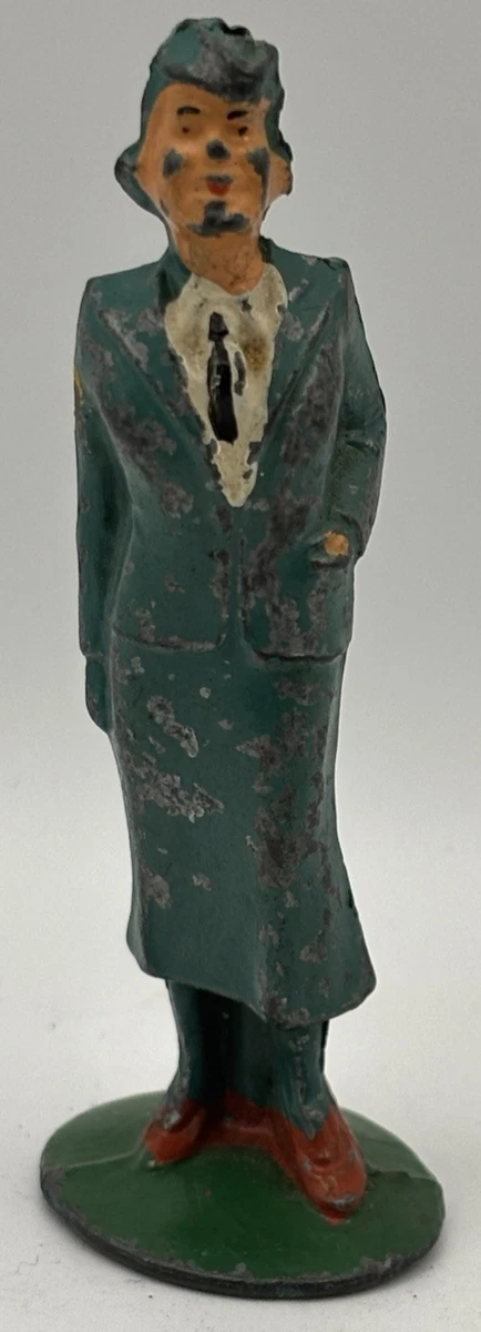 Figurine Soldat Métal Manoil #7 – Porte-drapeau, 2ème Version, Années 1930, état Excellent