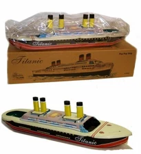 TITANIC TIN Litho TOY Steam Pop Pop BOAT Ship Direct from Factory NEW!