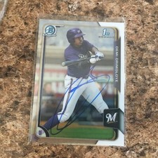 Demi Orimoloye Signed 2015 Bowman Draft Chrome Auto Rc Milwaukee Brewers