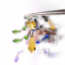 20* Icicle Prisms Part Beaded Chandelier Hanging Lamp Icicle Crystals Clear