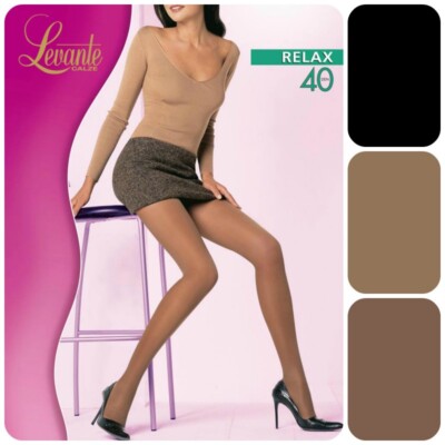 Levante Damen Strumpfhose, Relax 40 DEN, erholsam mit Body unter der Küste