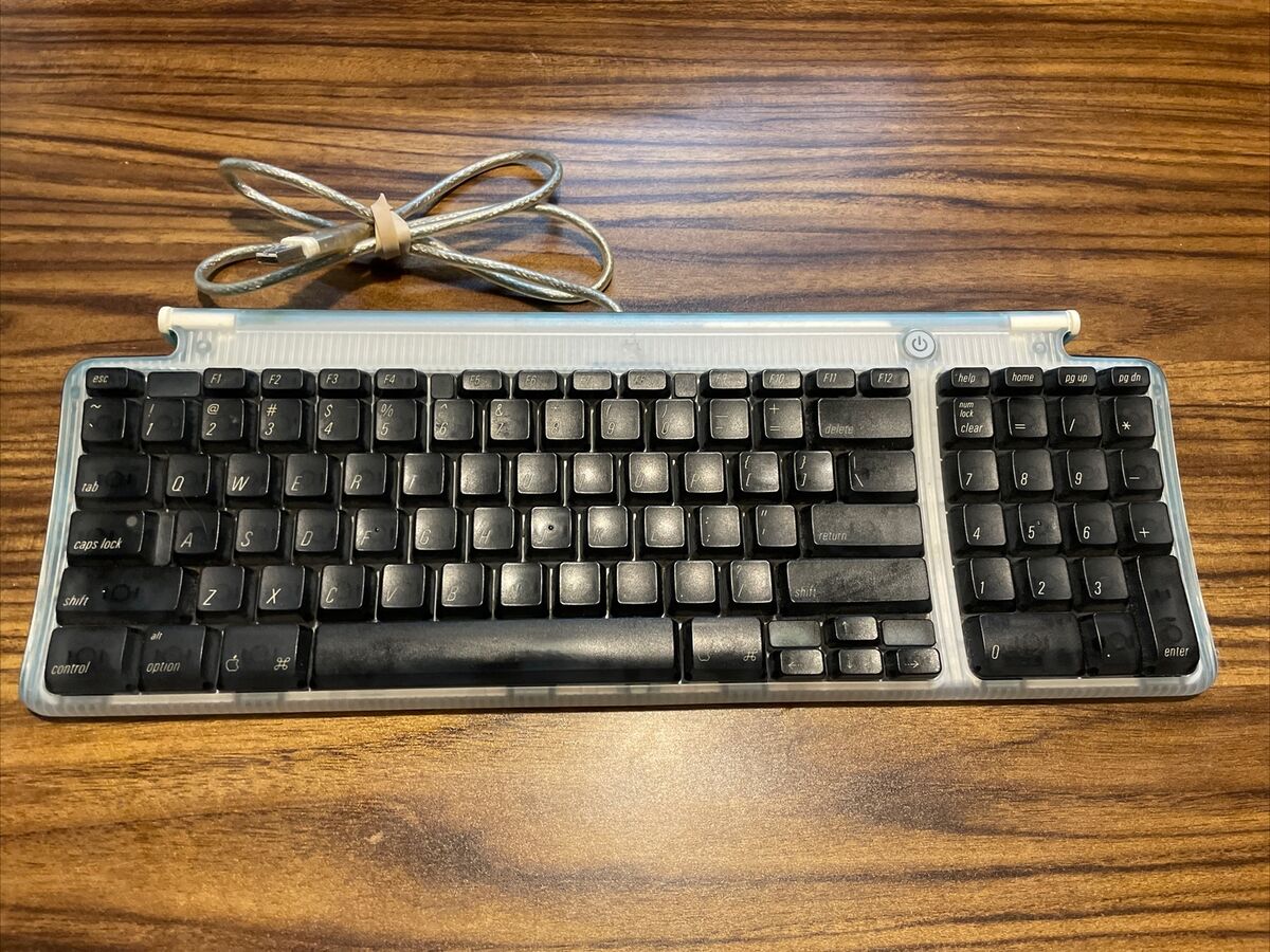 VINTAGE Apple Keyboard 1998 USB iMac Bondi Blue Model M2452 VINTAGE Apple Keyboard 1998 USB iMac Bondi Blue Model M2452