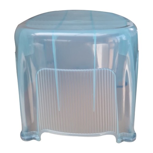 Shower Stool With Anti Slip Grip & Leakage Hole Portable Seat Kids & Adults Blue - Picture 3 of 7