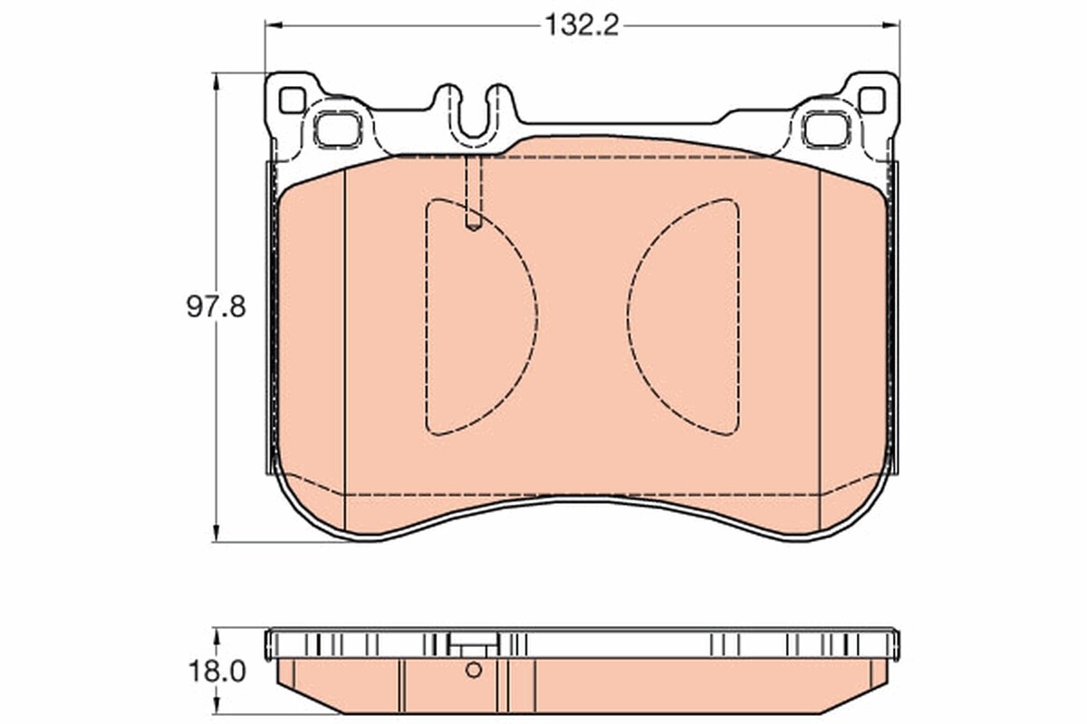 GDB2019 TRW Brake Pad Set, disc brake for MERCEDES-BENZ