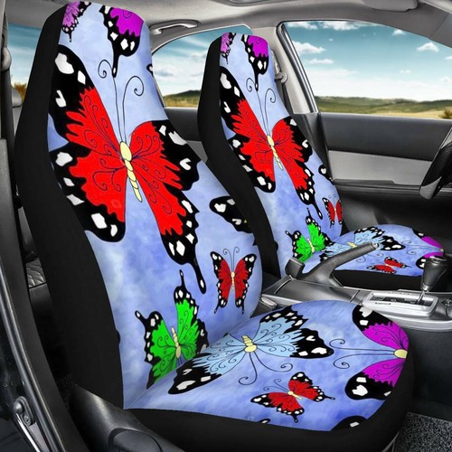 2PCS Fashion Butterfly Design Car Seat Covers for Women Ladies Front Seats Set - Picture 21 of 32