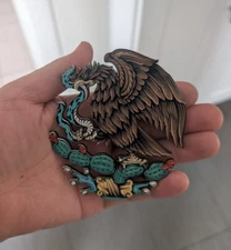 Mexican Flag Emblem Fridge Magnet - Die Cut - Gift, Souvenir - Viva La Mexico